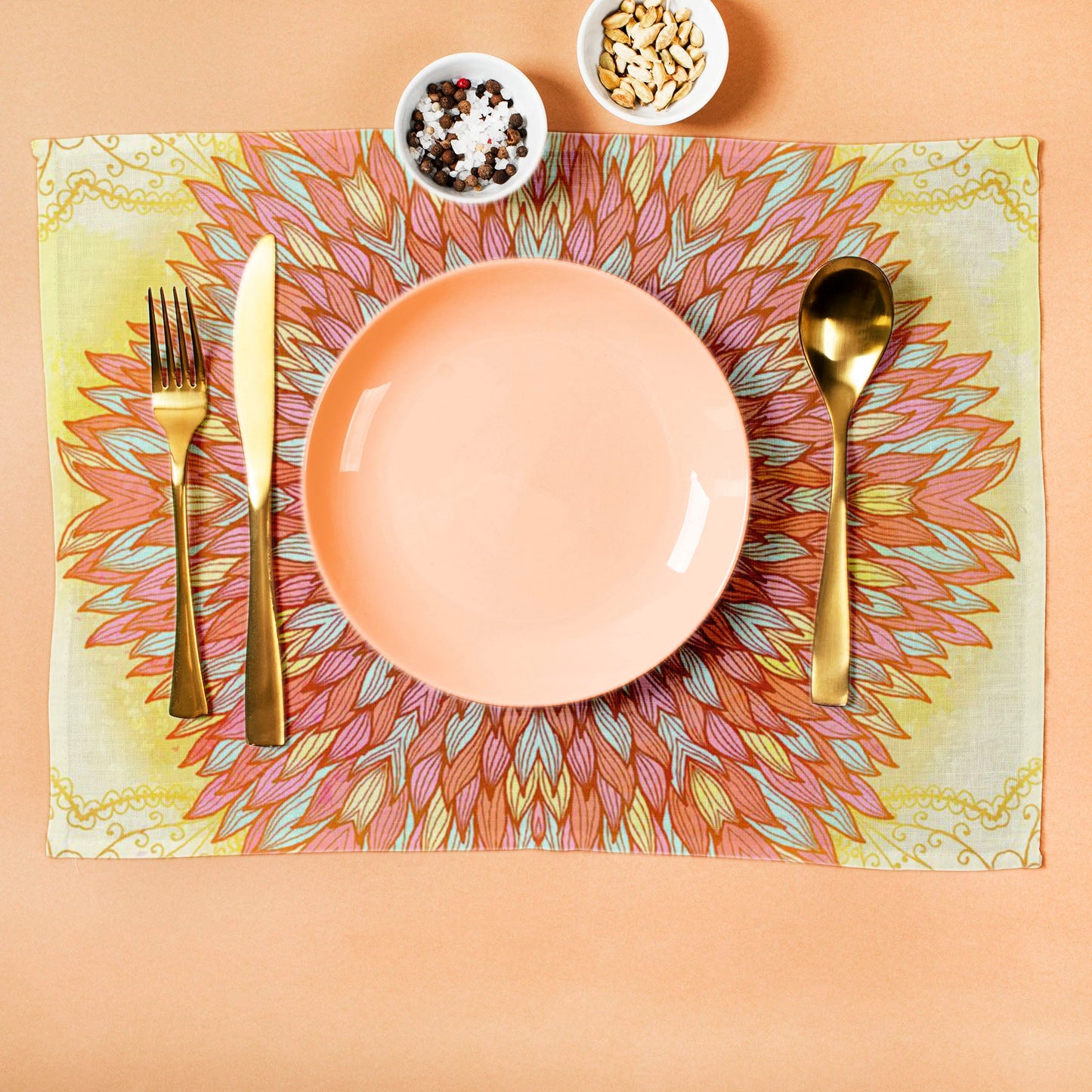 Ethnic Ornament D4 Table Mat Placemat