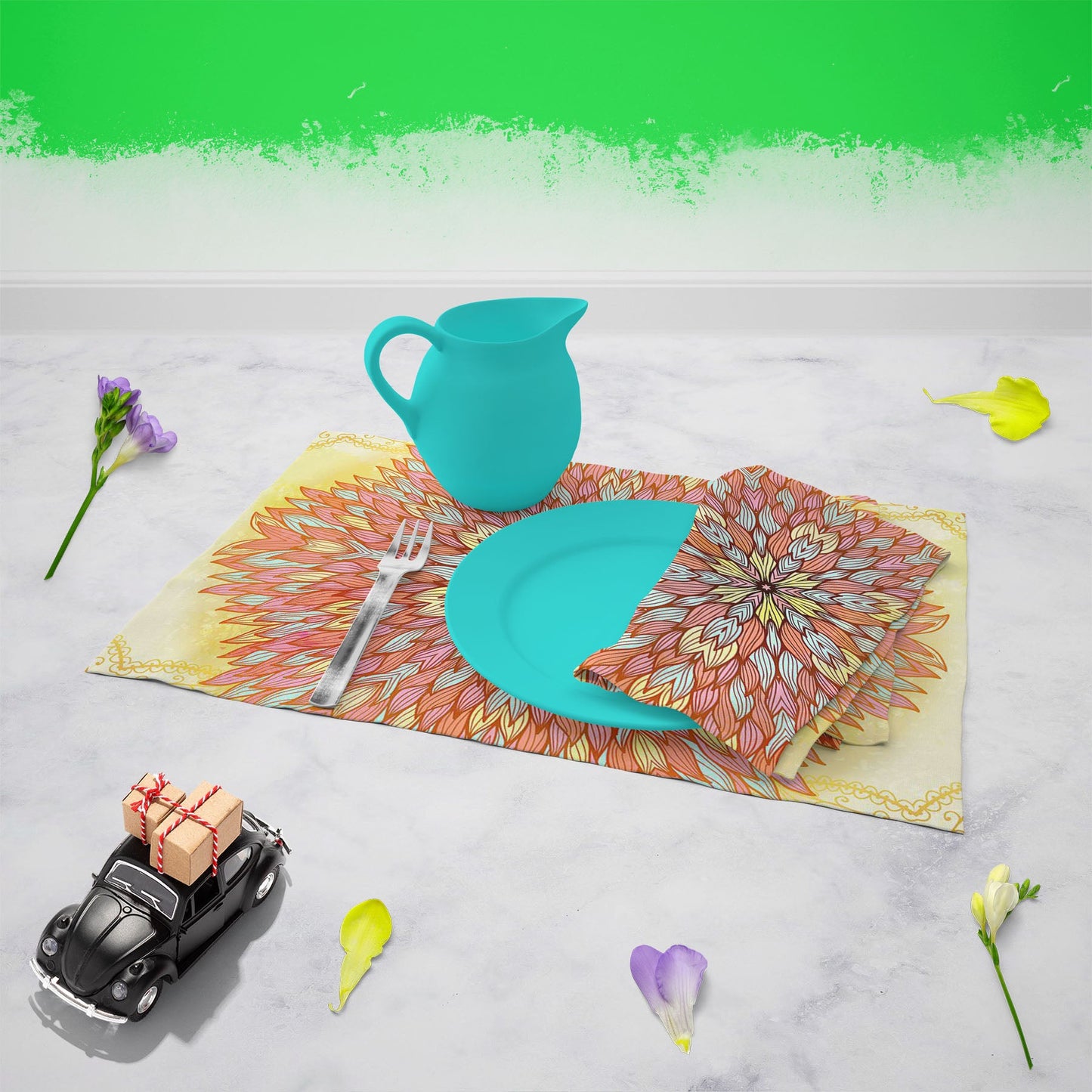 Ethnic Ornament D4 Table Mat Placemat