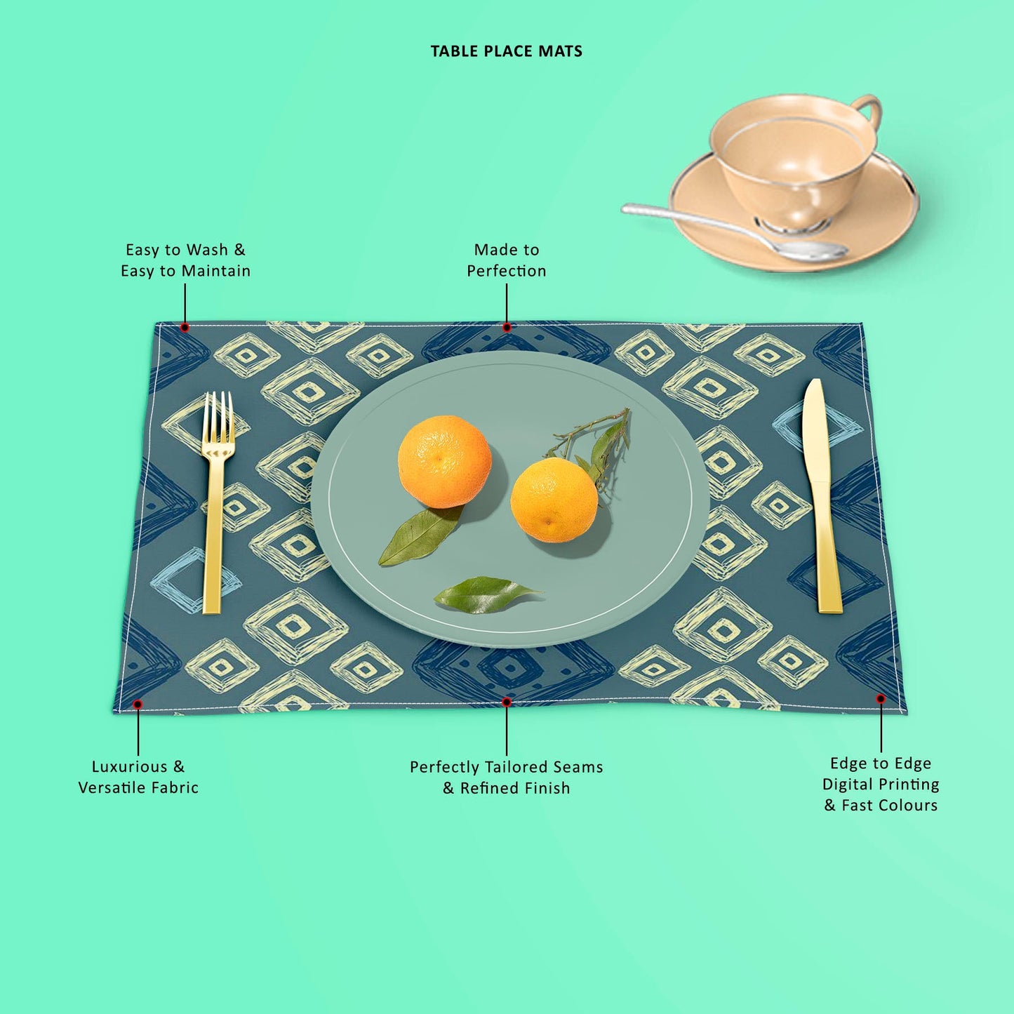 Geometric Art D2 Table Mat Placemat