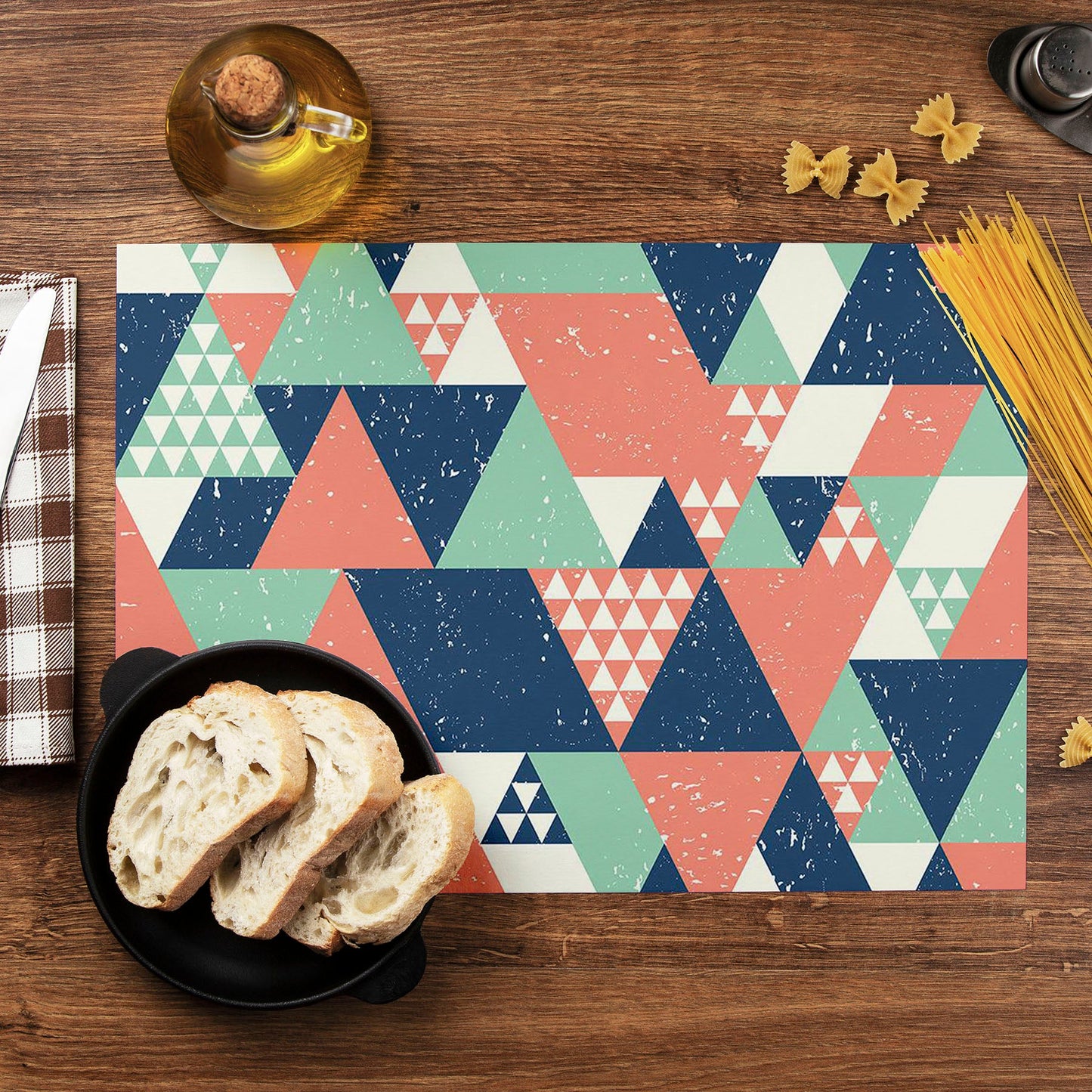 Colorful Triangles D1 Table Mat Placemat