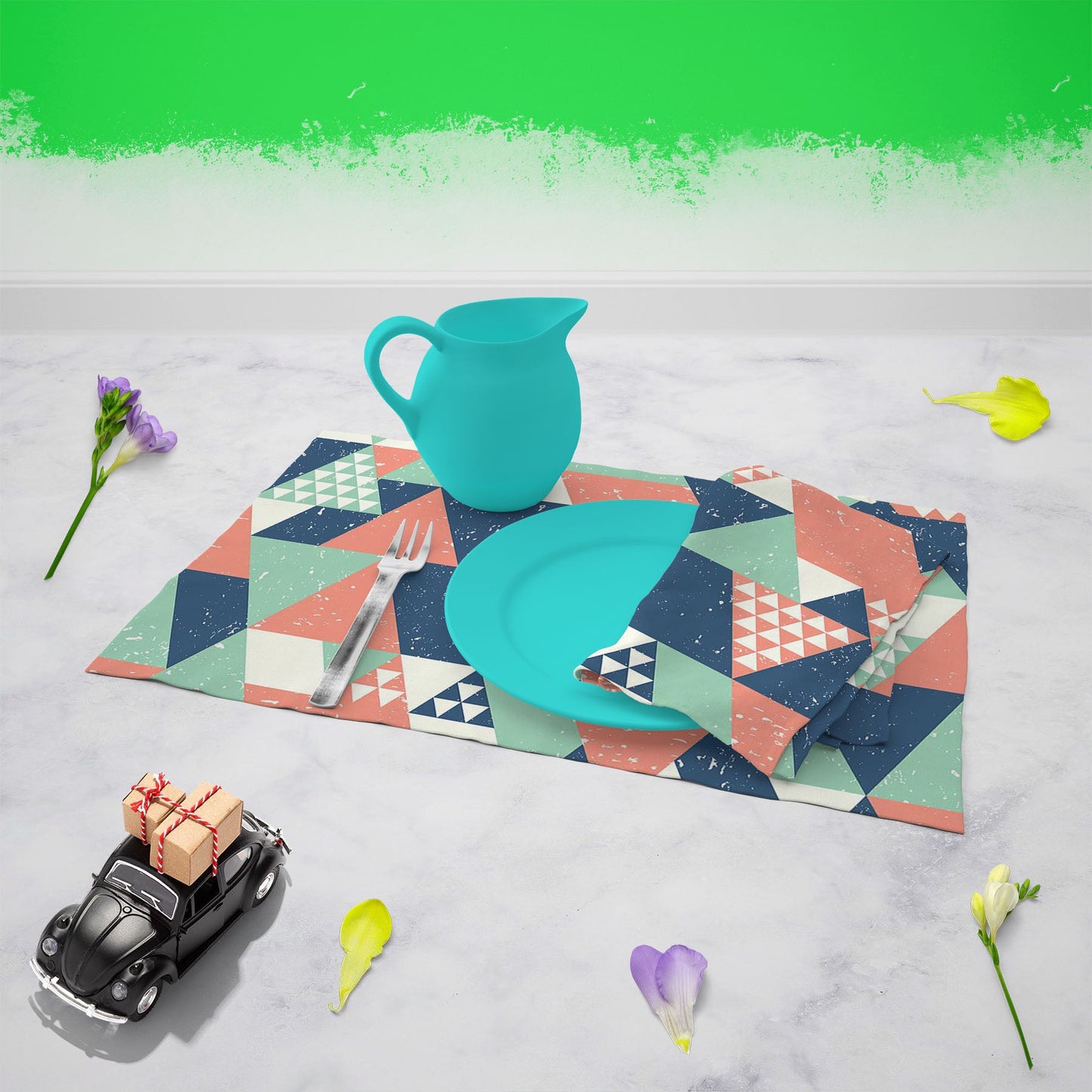 Colorful Triangles D1 Table Mat Placemat