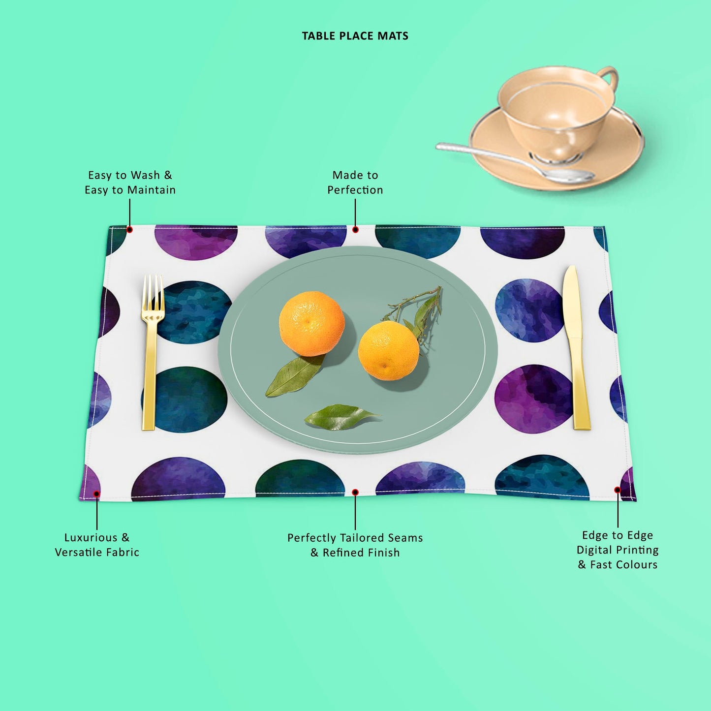 Gradient Circles Table Mat Placemat