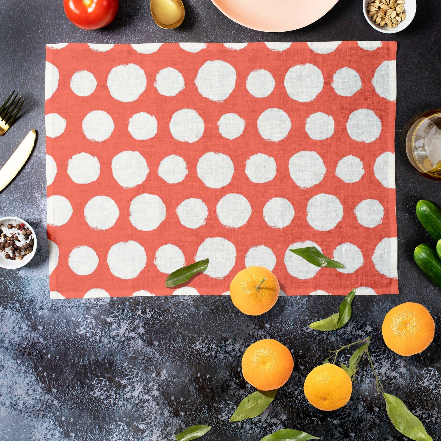 Painted Polka Dot Table Mat Placemat