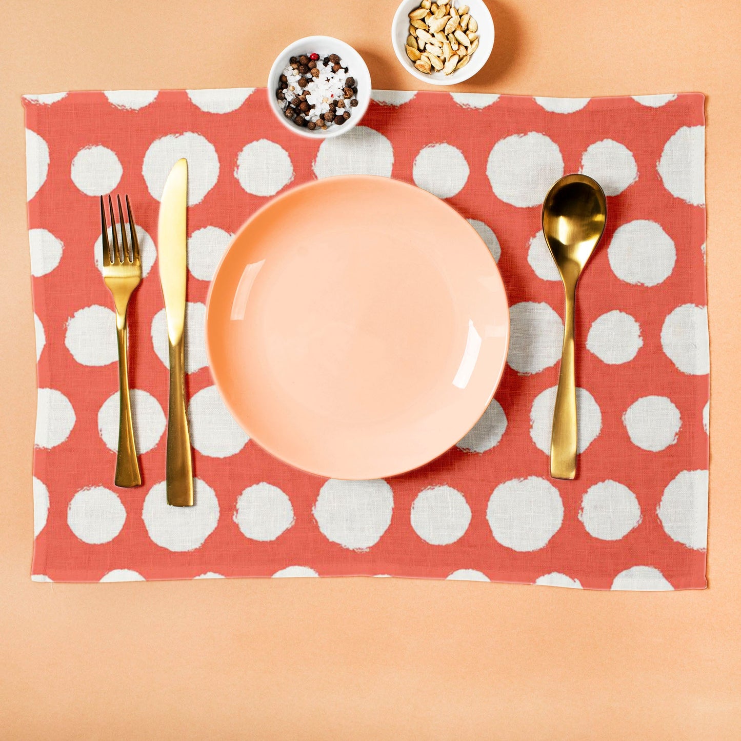 Painted Polka Dot Table Mat Placemat