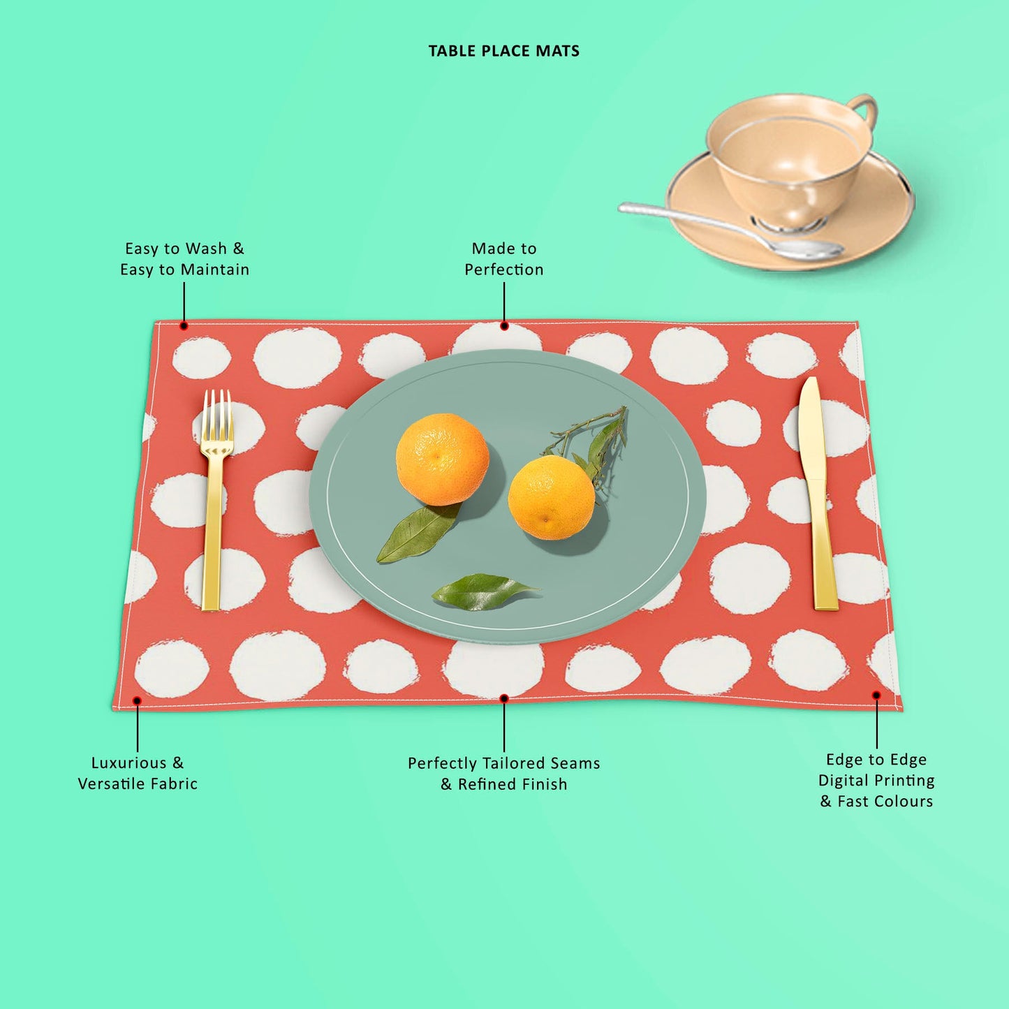 Painted Polka Dot Table Mat Placemat