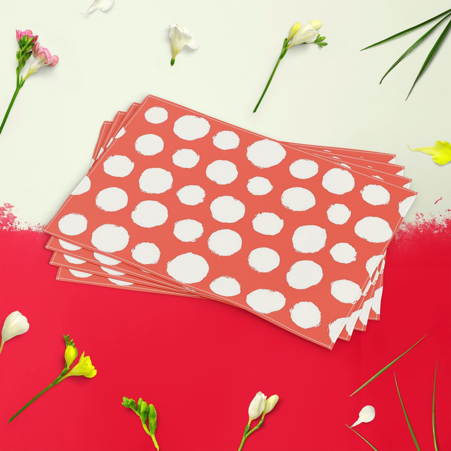 Painted Polka Dot Table Mat Placemat