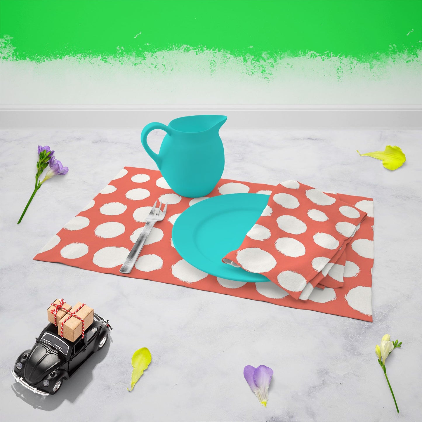 Painted Polka Dot Table Mat Placemat