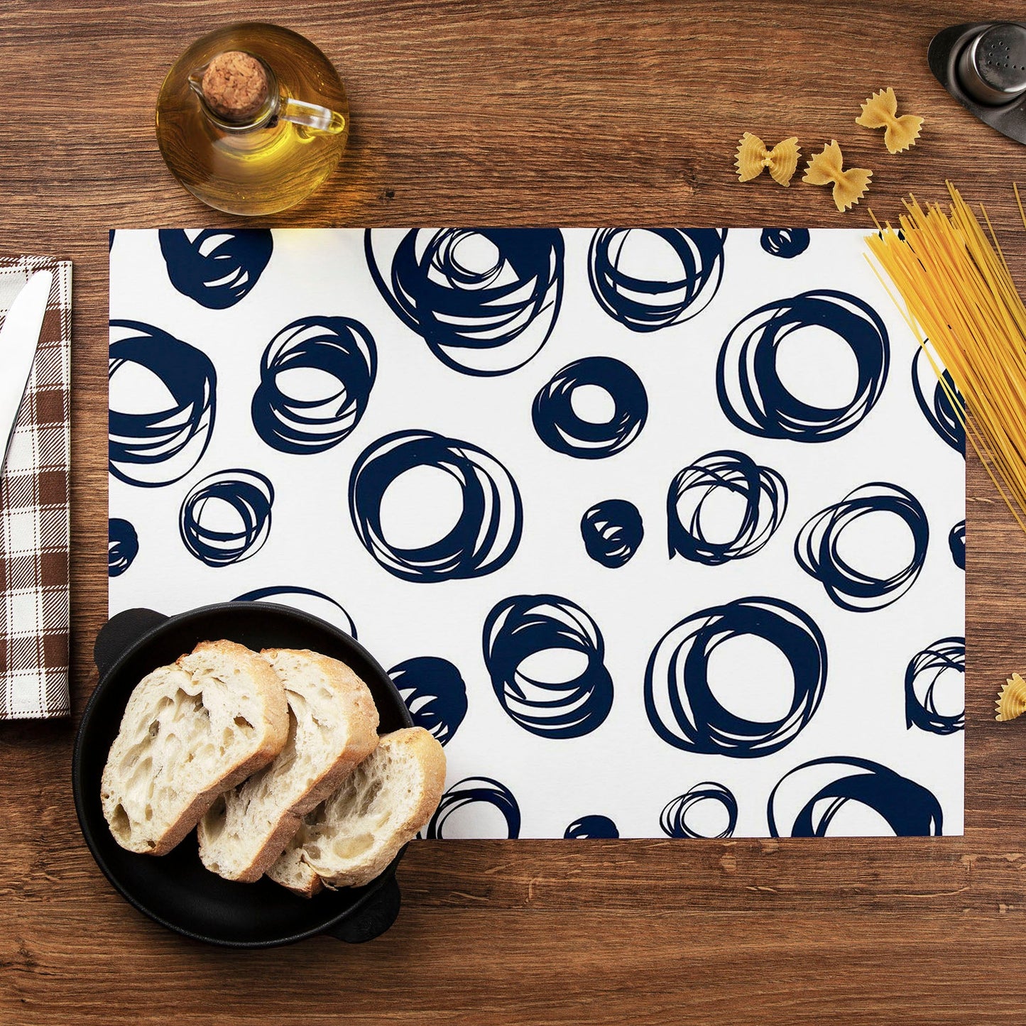 Doodle Contrast Table Mat Placemat