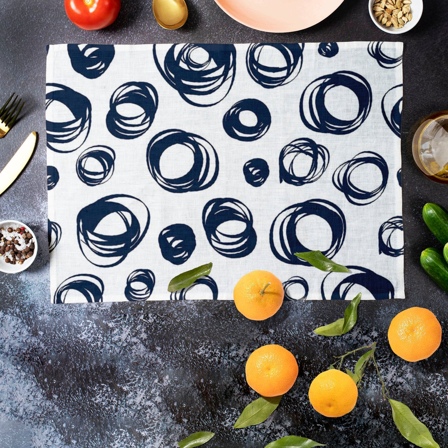 Doodle Contrast Table Mat Placemat