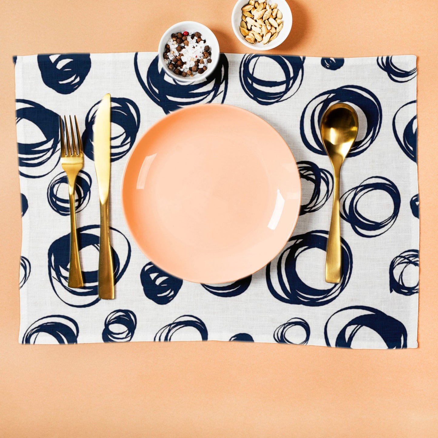 Doodle Contrast Table Mat Placemat