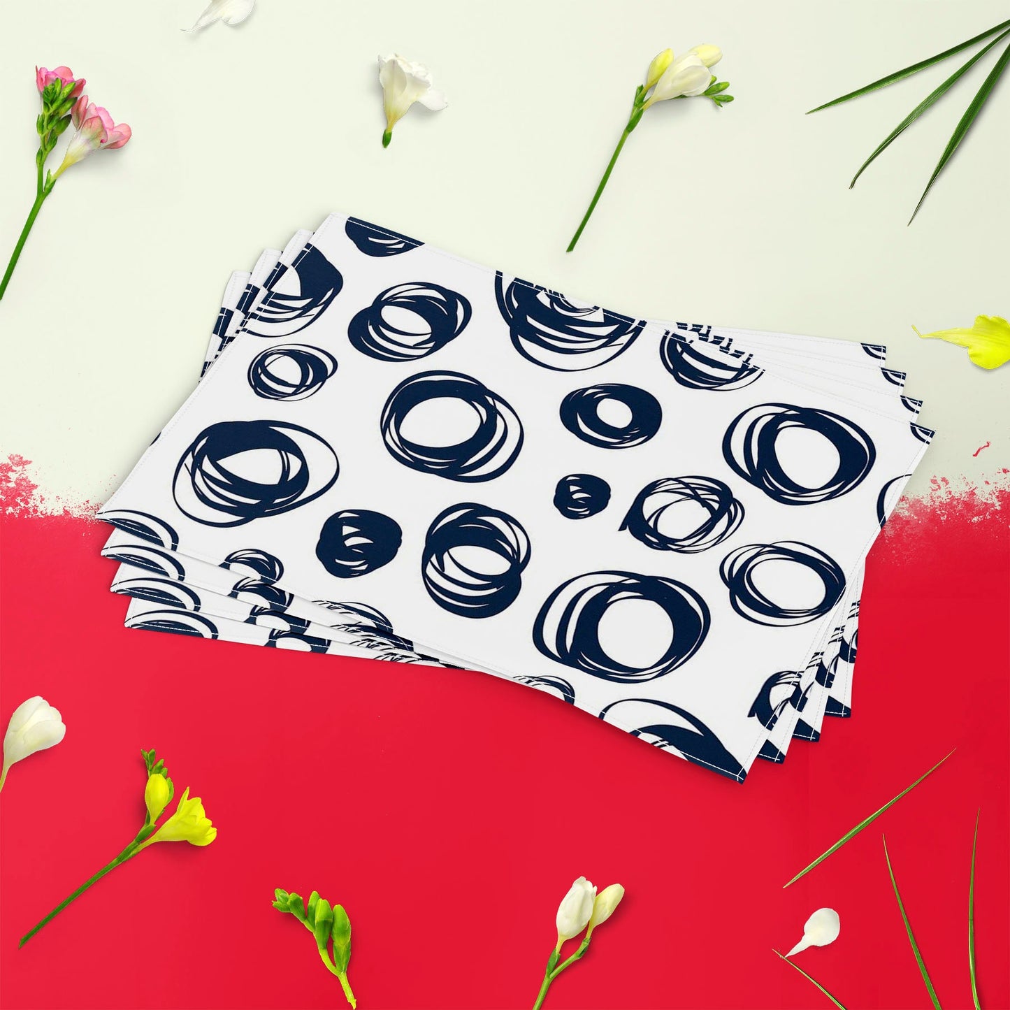 Doodle Contrast Table Mat Placemat