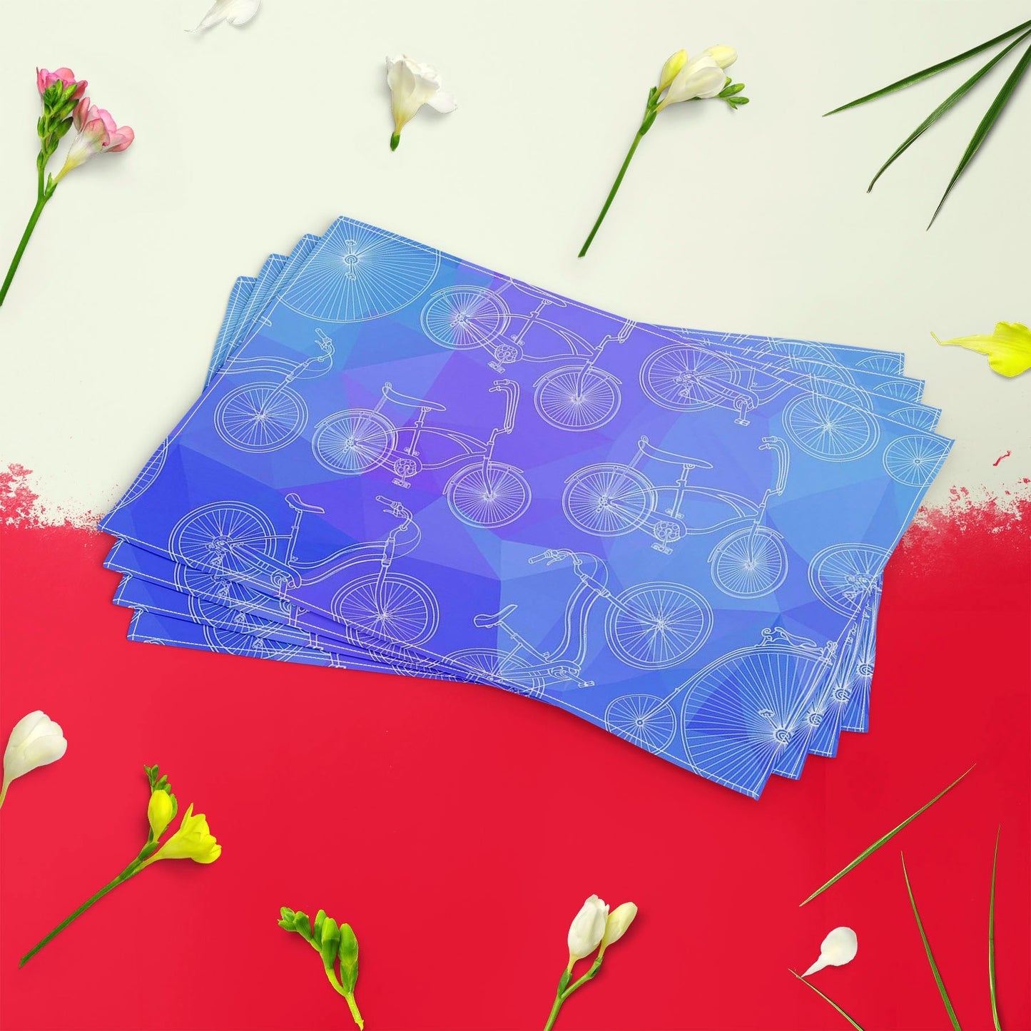 Bicycles D4 Table Mat Placemat