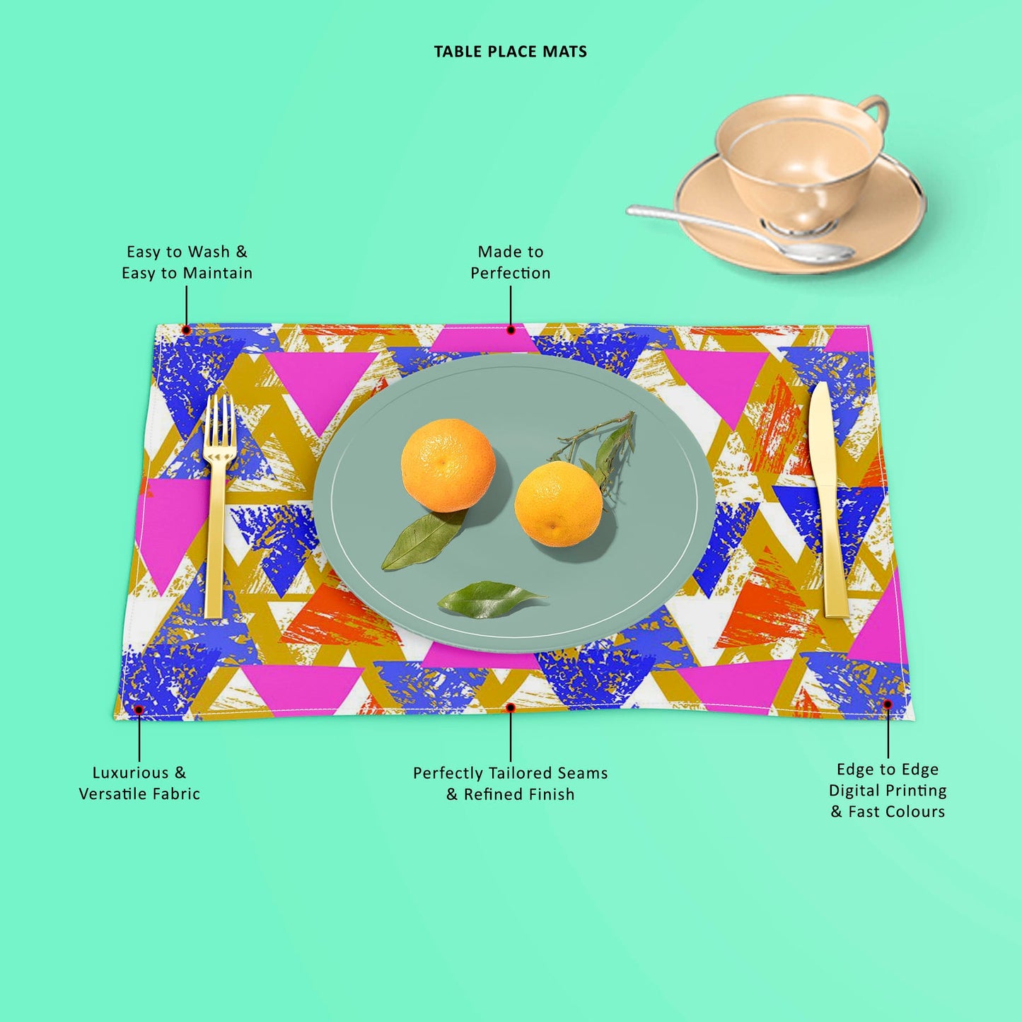 Geometrical Behaviour D3 Table Mat Placemat