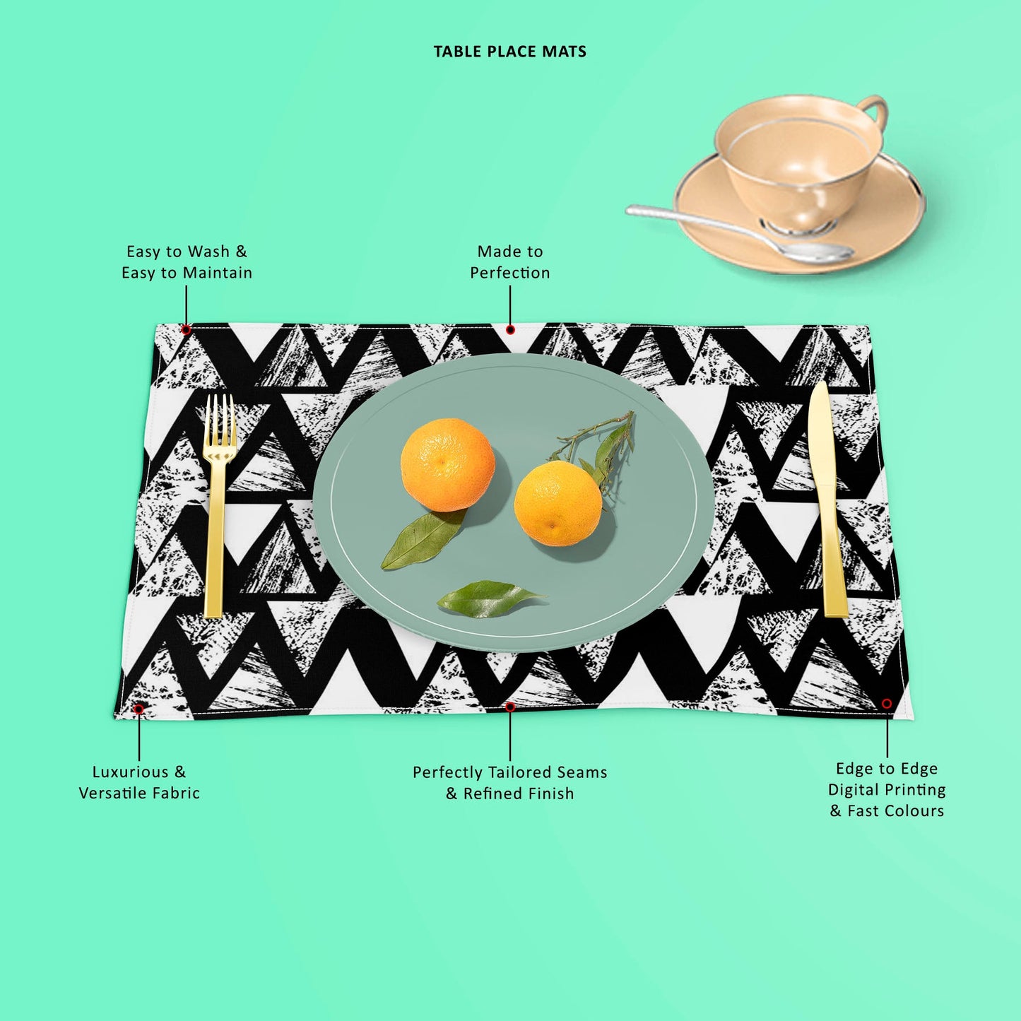 Geometrical Behaviour D4 Table Mat Placemat