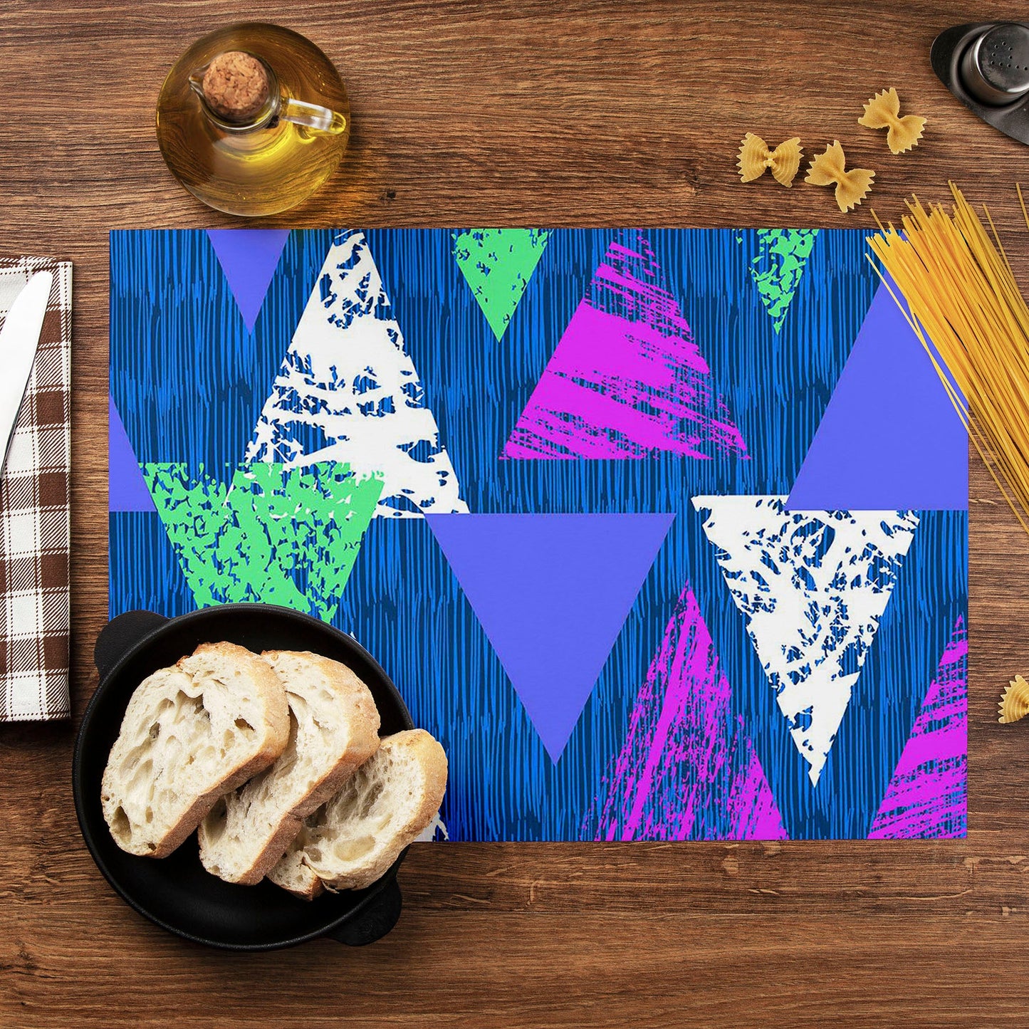 Mixed Triangled D1 Table Mat Placemat