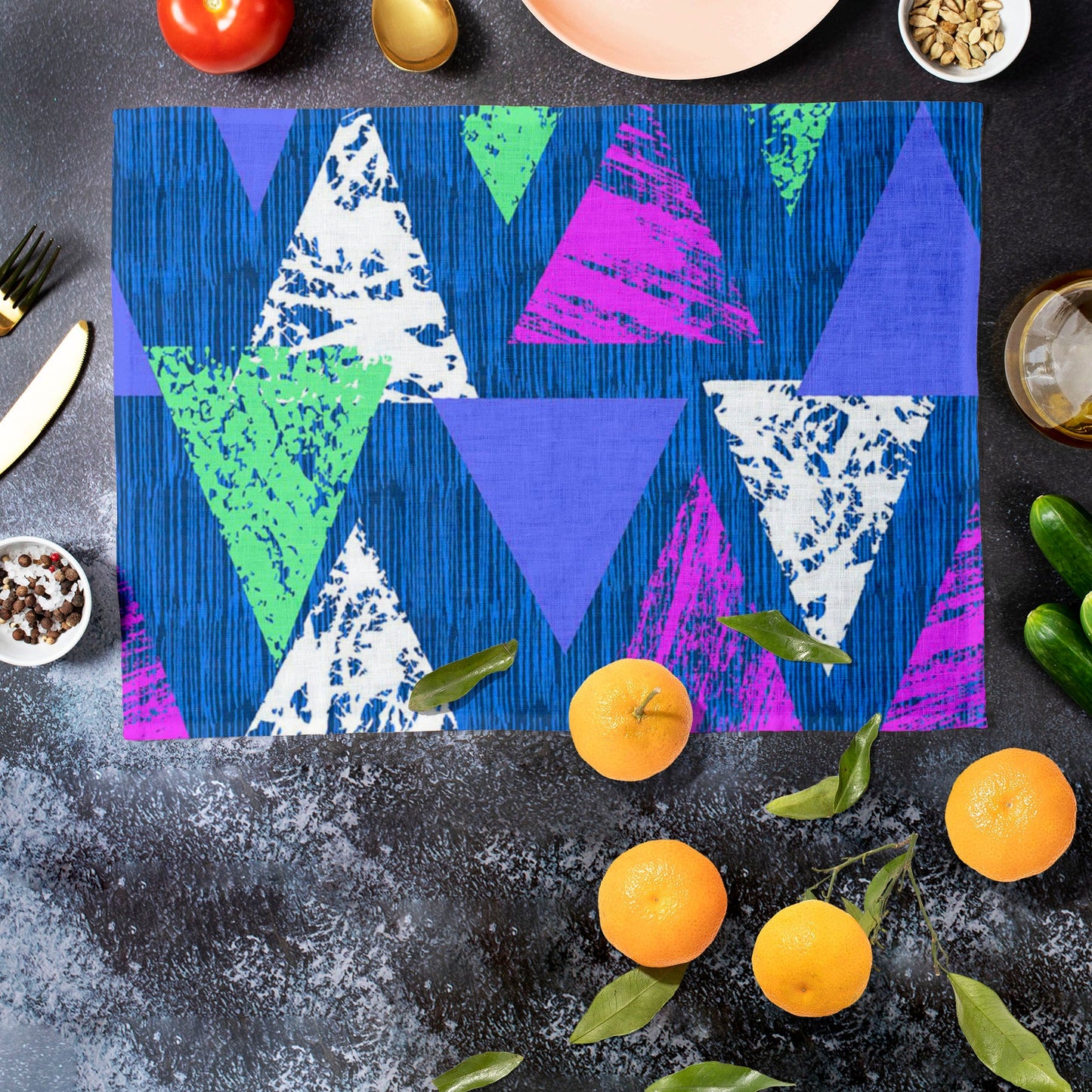 Mixed Triangled D1 Table Mat Placemat