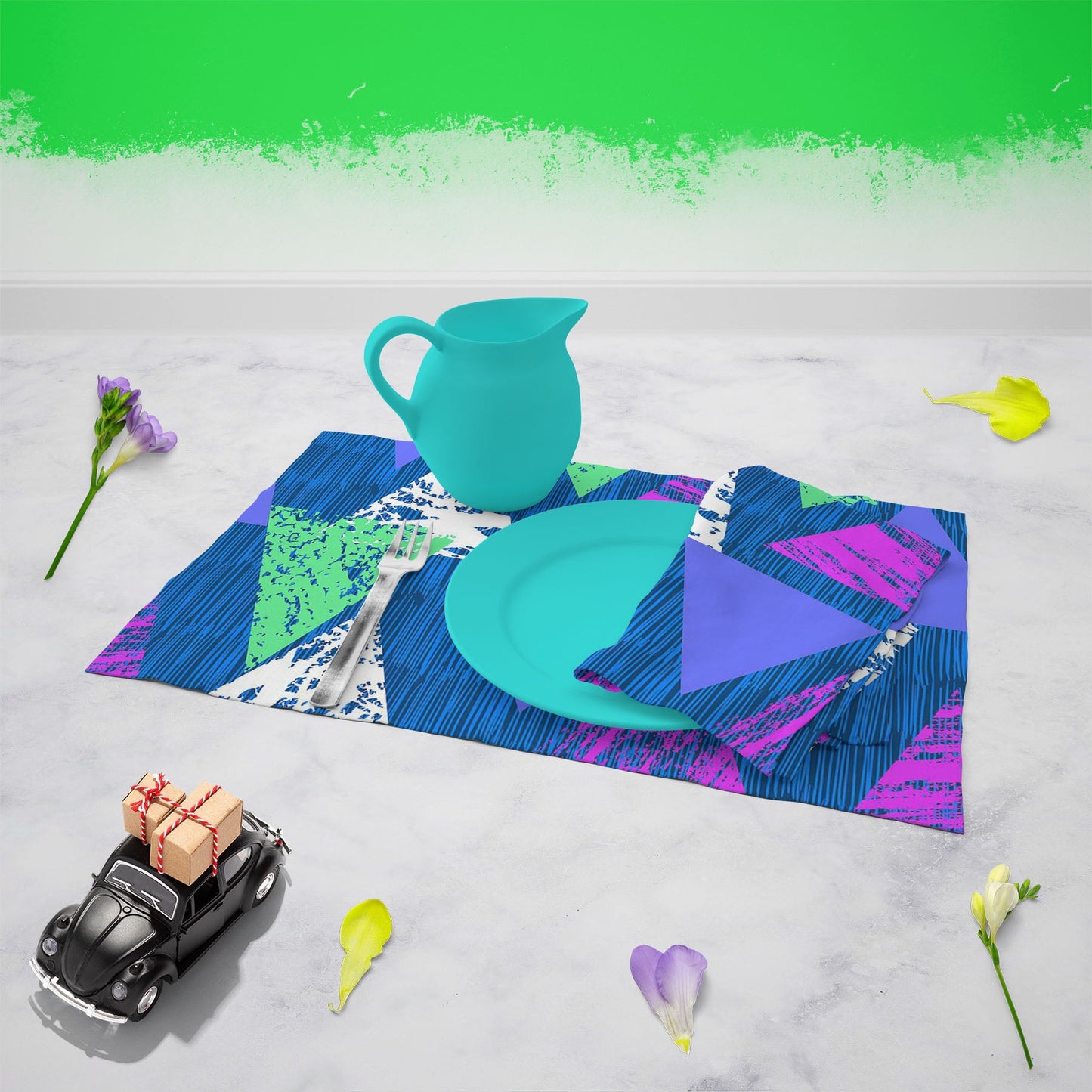 Mixed Triangled D1 Table Mat Placemat