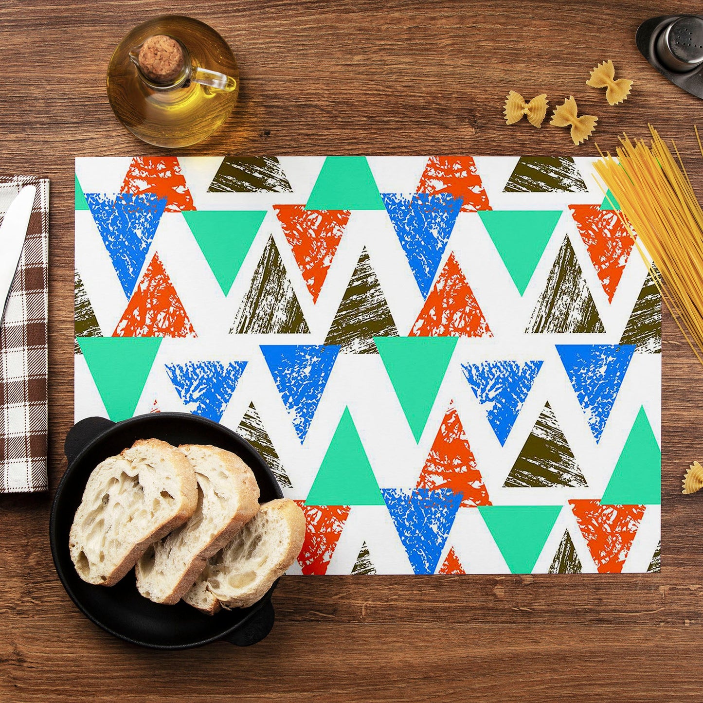 Mixed Triangled D2 Table Mat Placemat