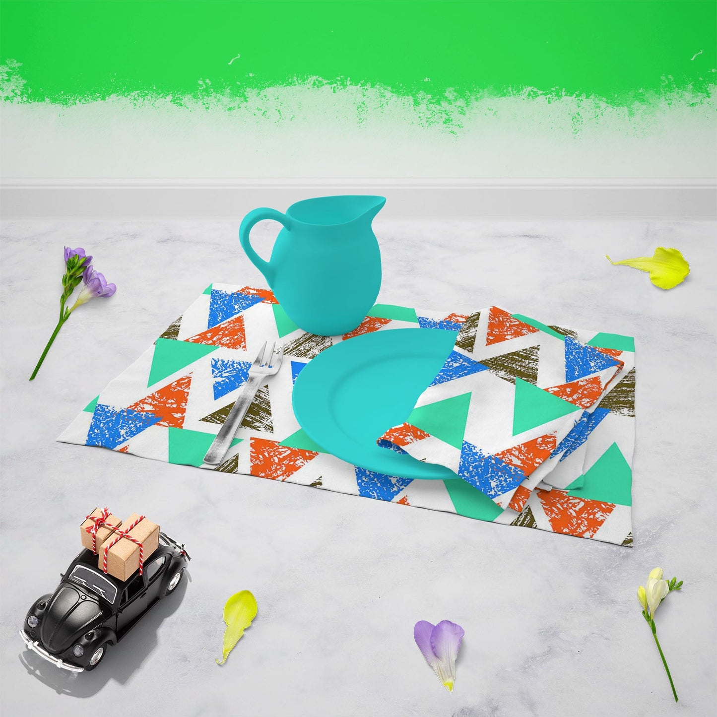 Mixed Triangled D2 Table Mat Placemat