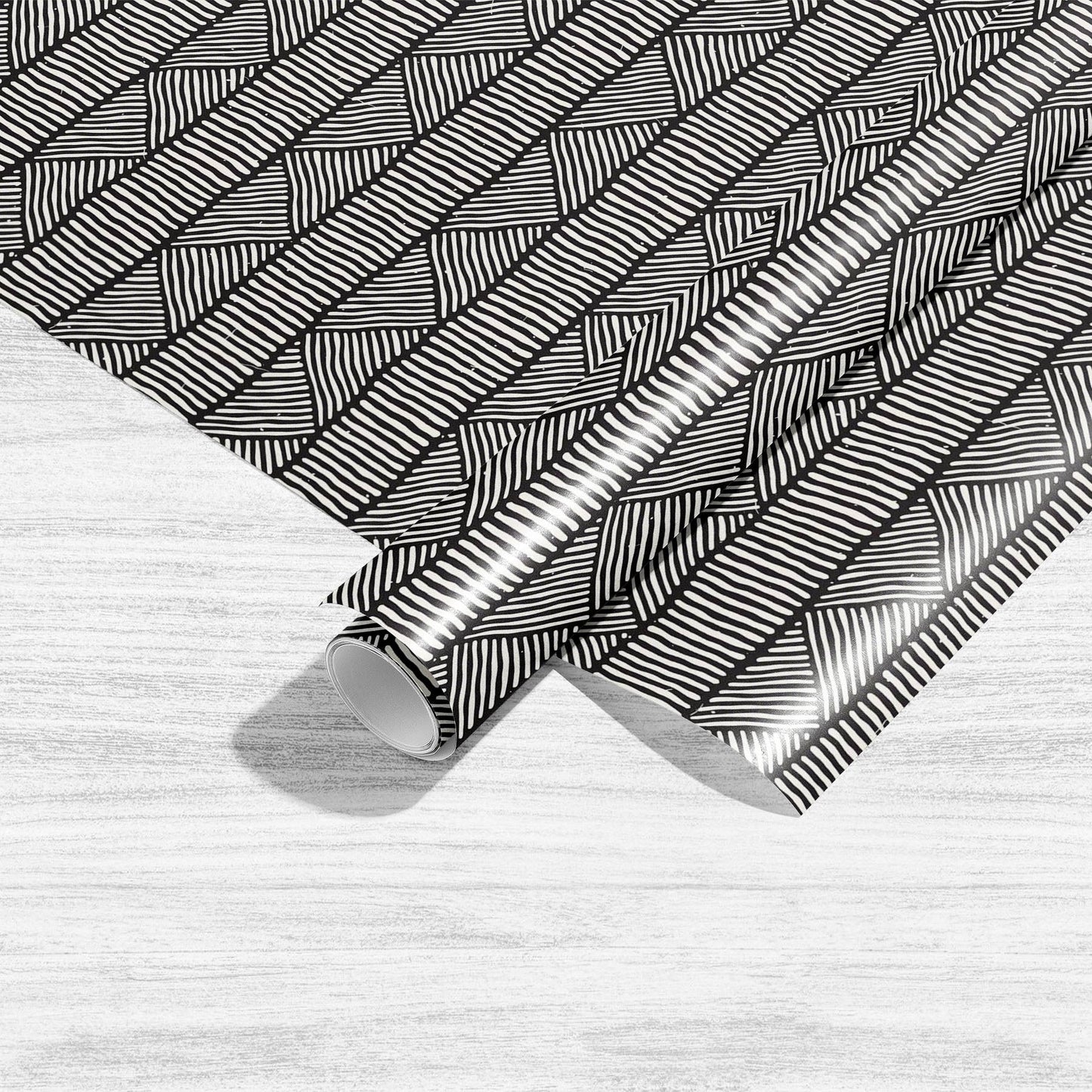 Geometric Doodle Lines Art & Craft Gift Wrapping Paper