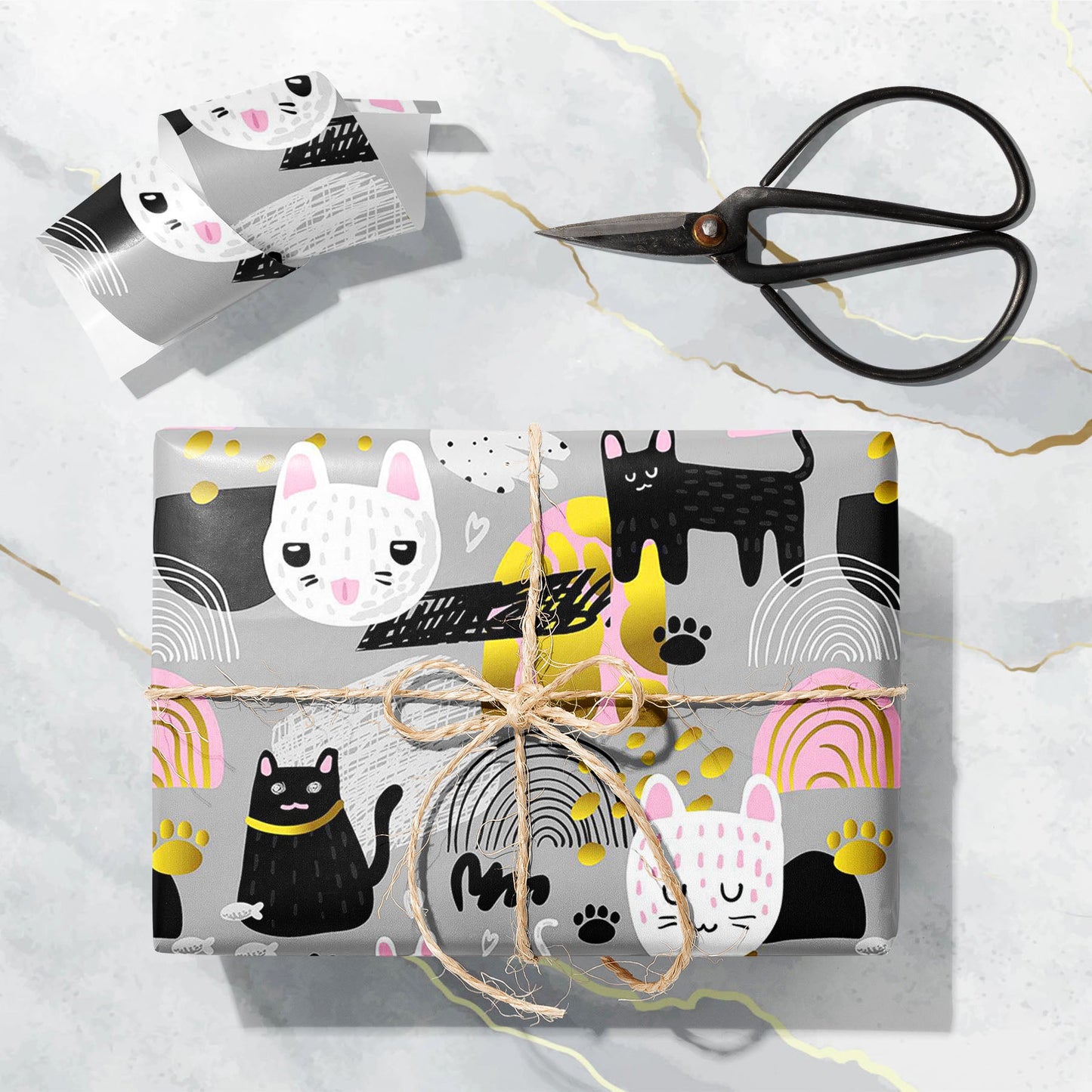 Cats Kitten Art & Craft Gift Wrapping Paper