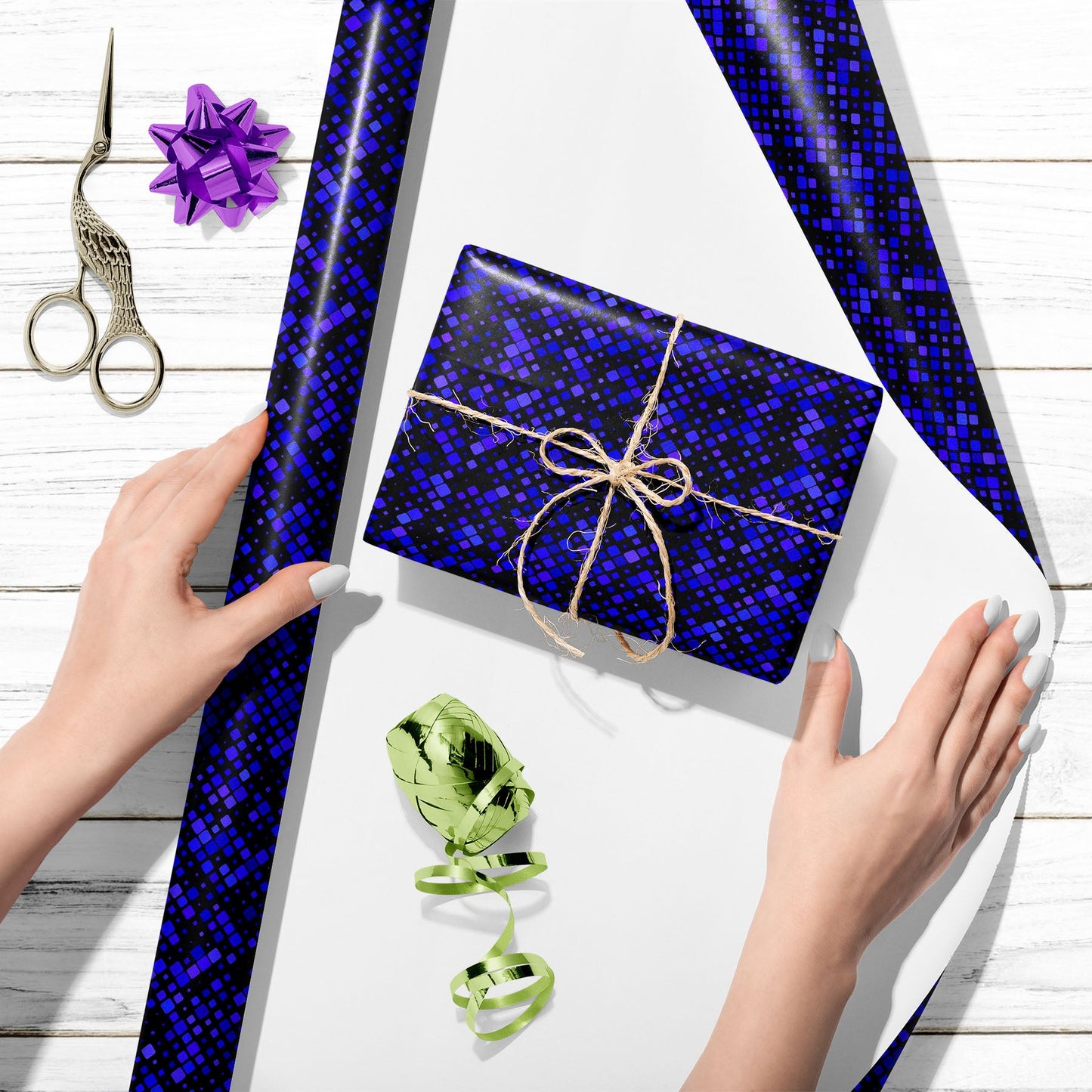 Tiled Mosaic Pattern Art & Craft Gift Wrapping Paper