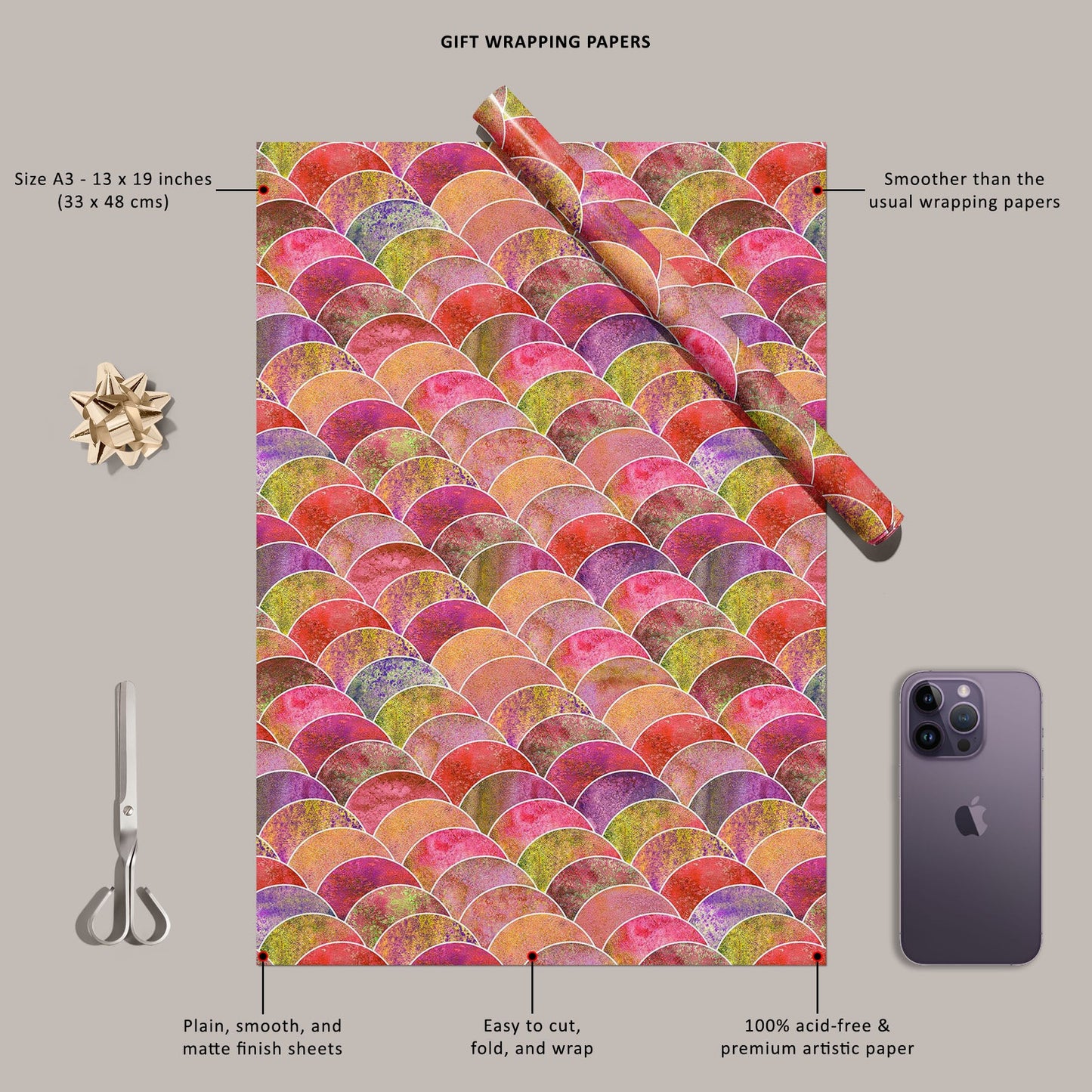 Ocean Wave Japanese Pattern Art & Craft Gift Wrapping Paper