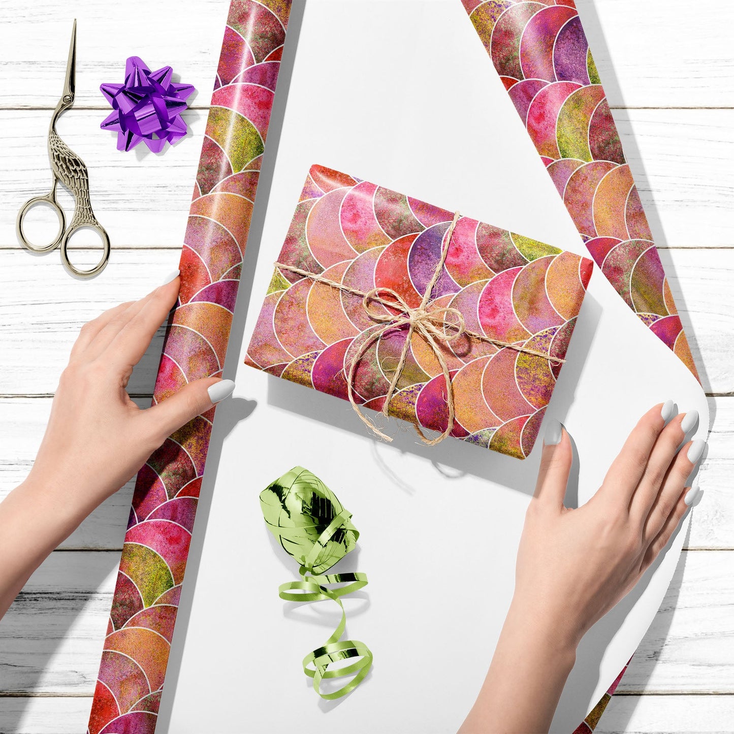 Ocean Wave Japanese Pattern Art & Craft Gift Wrapping Paper