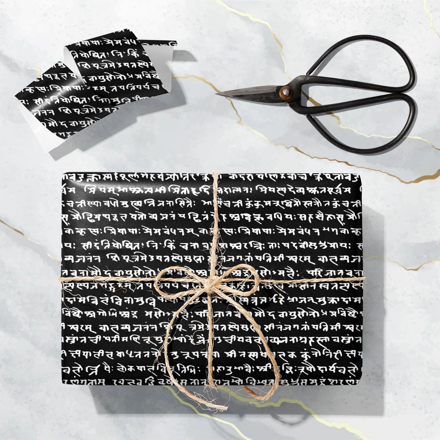 Hindu Ancient Sanskrit Manuscript Art & Craft Gift Wrapping Paper