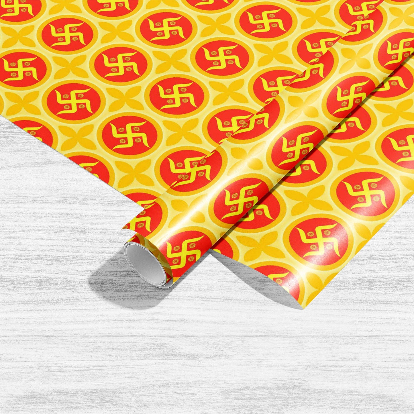 Traditional Hindu Swastika Art & Craft Gift Wrapping Paper
