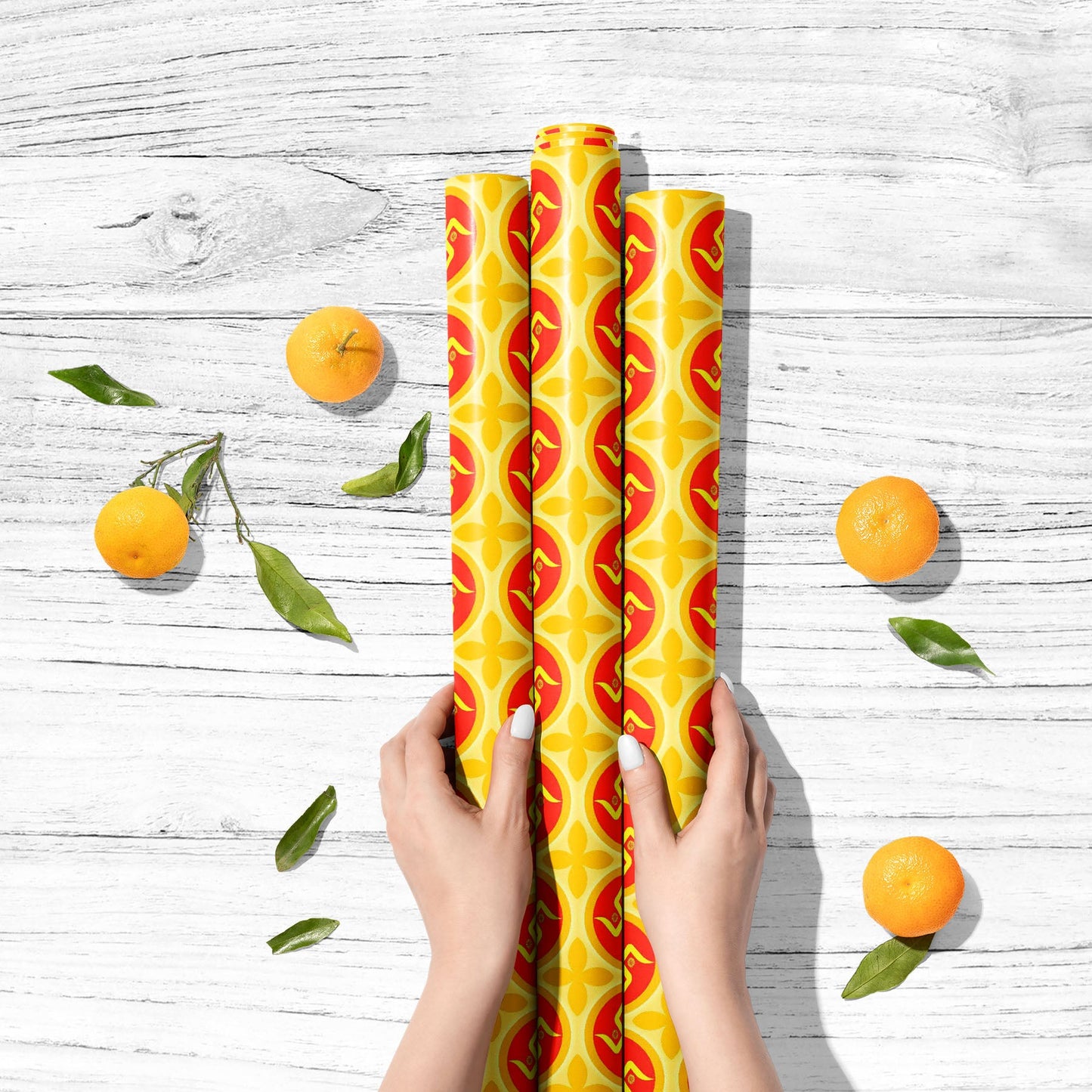 Traditional Hindu Swastika Art & Craft Gift Wrapping Paper