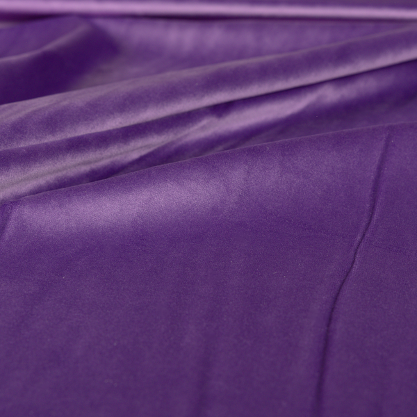 Alpha Plain Durable Velvet Brushed Cotton Effect Upholstery Fabric Purple Colour CTR-2719